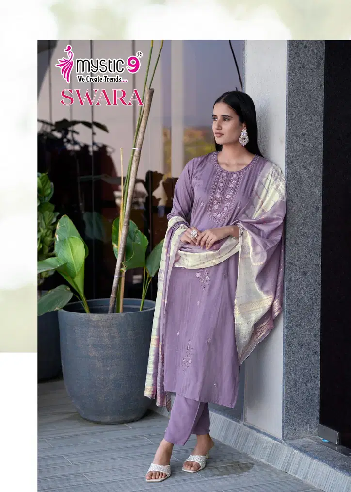  Swara Vol 2 by Mystic 9  Rayon Dobby Kurti Bottom With Dupatta